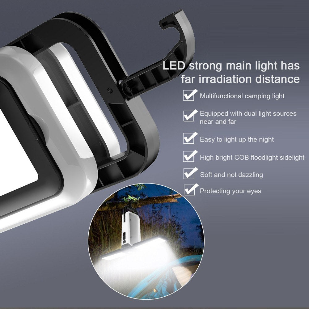 Portable 1200mAh Camping Work Light & Power Bank