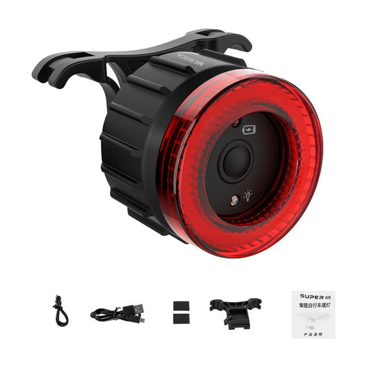 USB Rechargeable Multifunction Bike Rear Light with Brake Sensing
