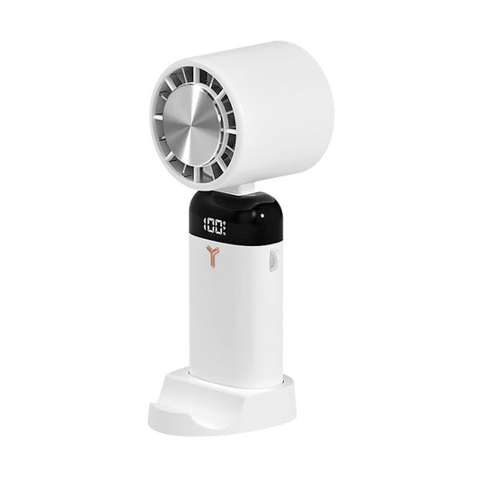 Portable USB Rechargeable Folding Fan with LED Display & Phone Holder - 3-Speed Adjustable for Home, Office, Travel, Camping & Fishing