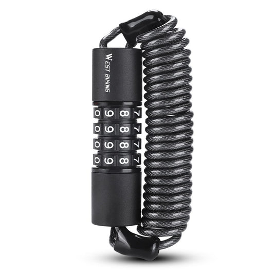4-Digit Combination Bicycle Anti-Theft Elastic Lock