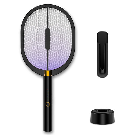 3-in-1 USB Rechargeable Electric Mosquito Swatter: Handheld, Vertical, Wall-mounted with Purple Light