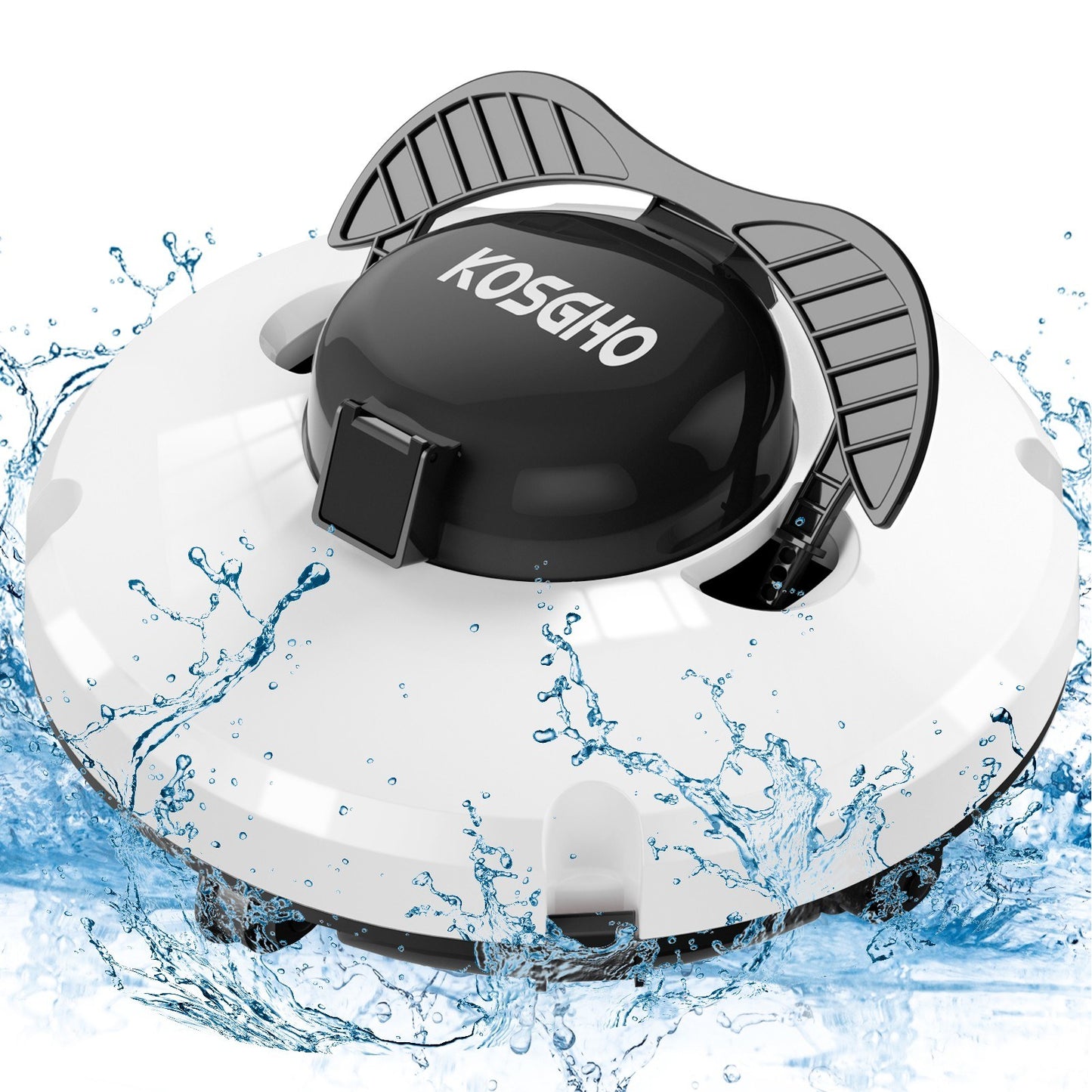 KOSGHO Dual Motor Cordless Robotic Pool Cleaner - Self-Parking Vacuum for Flat Ground Pools