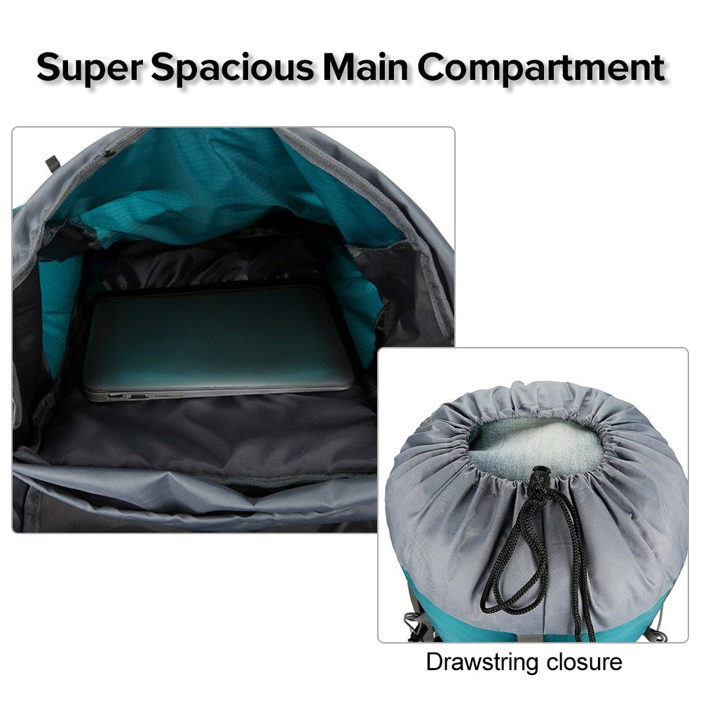 Weikani 70L Water-Resistant Hiking & Camping Backpack with Rain Cover