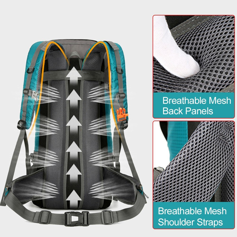 Weikani 70L Water-Resistant Hiking & Camping Backpack with Rain Cover