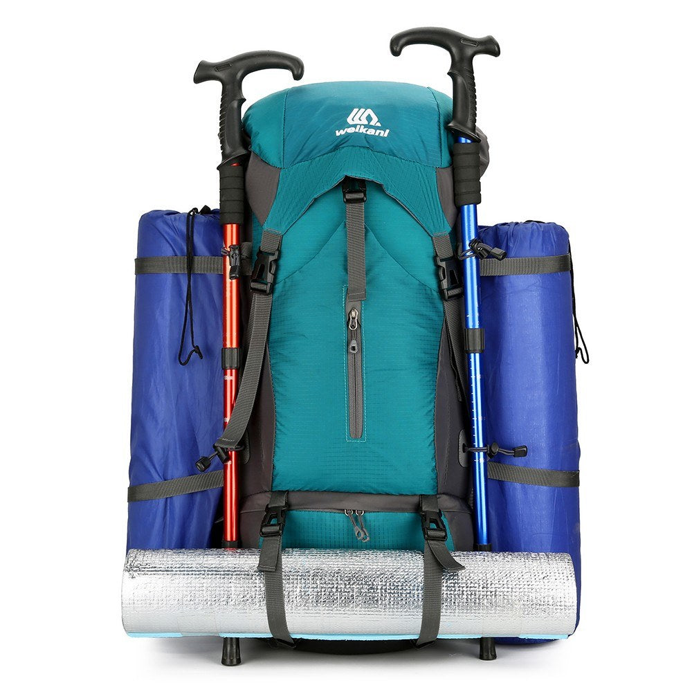 Weikani 70L Water-Resistant Hiking & Camping Backpack with Rain Cover