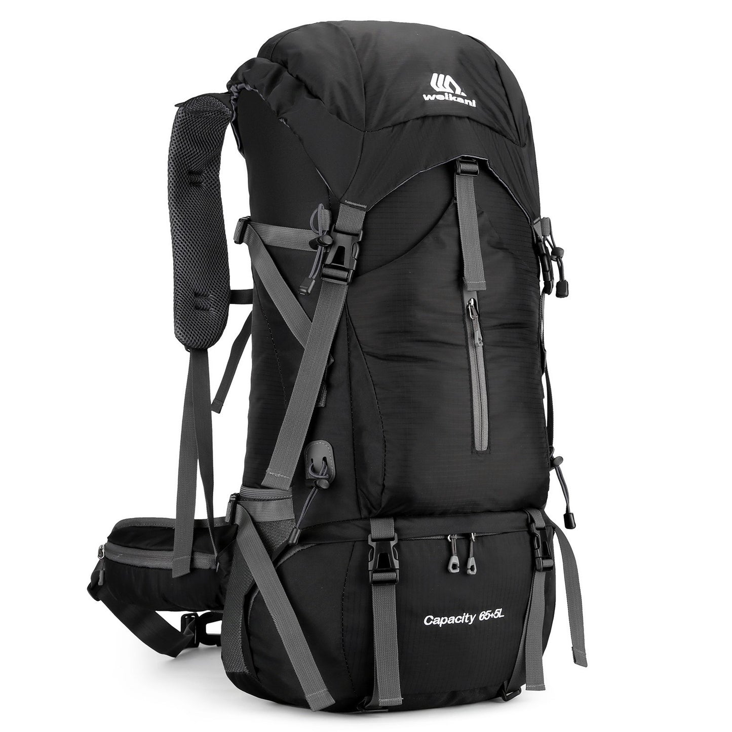 Weikani 70L Water-Resistant Hiking & Camping Backpack with Rain Cover
