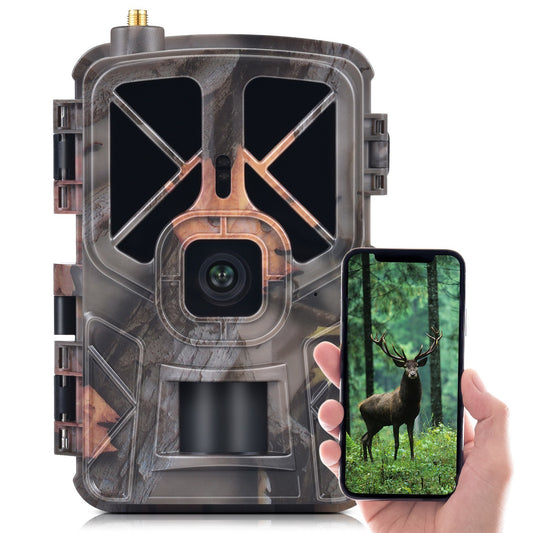 30MP 4G LTE Wireless Hunting Camera, 2.4 Color Screen, Infrared Night Vision, Outdoor Wildlife & Farm Security