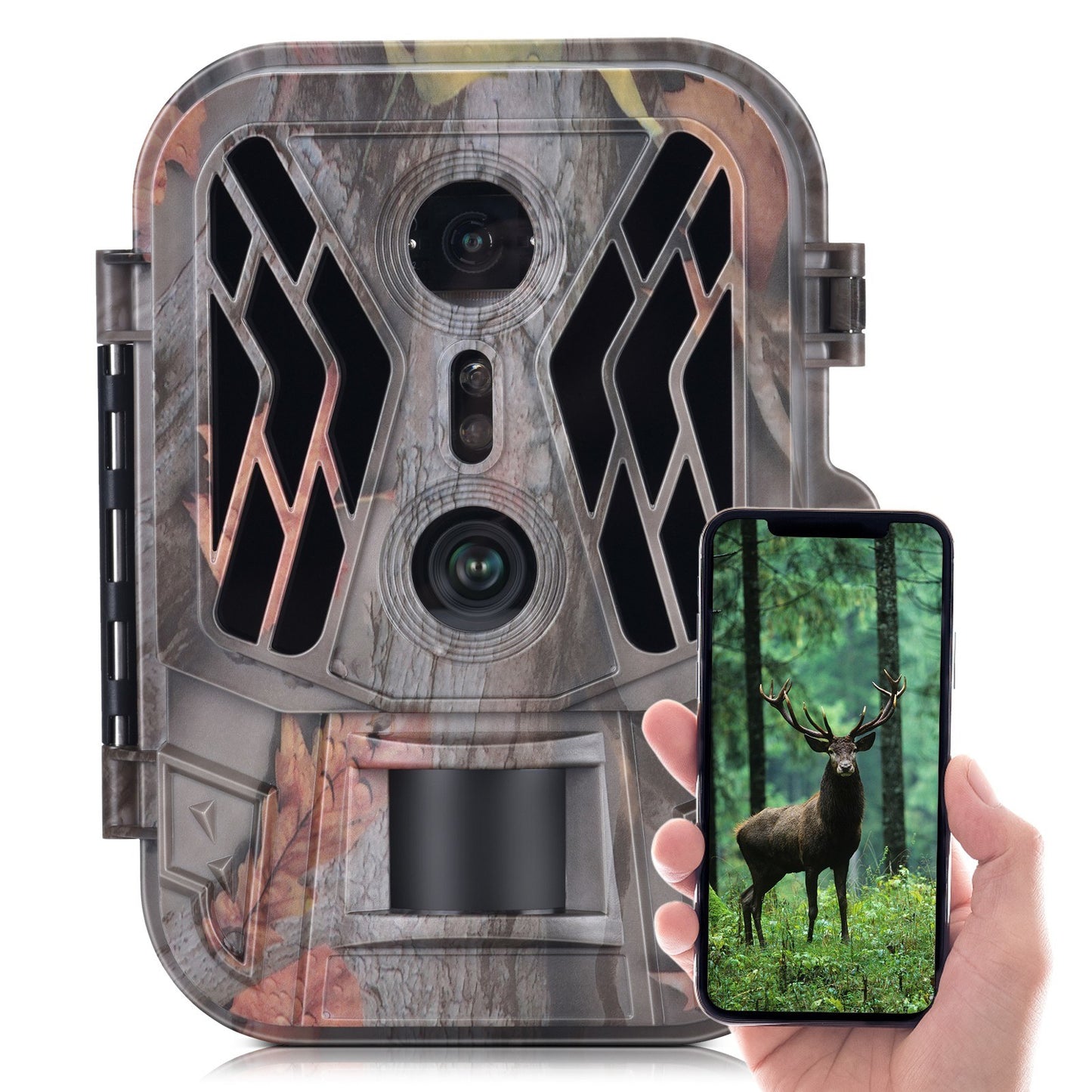 4K 36MP Dual Lens Trail Camera with 2.4 TFT Screen, Motion Activated, No Glow Night Vision, for Wildlife and Farm Security