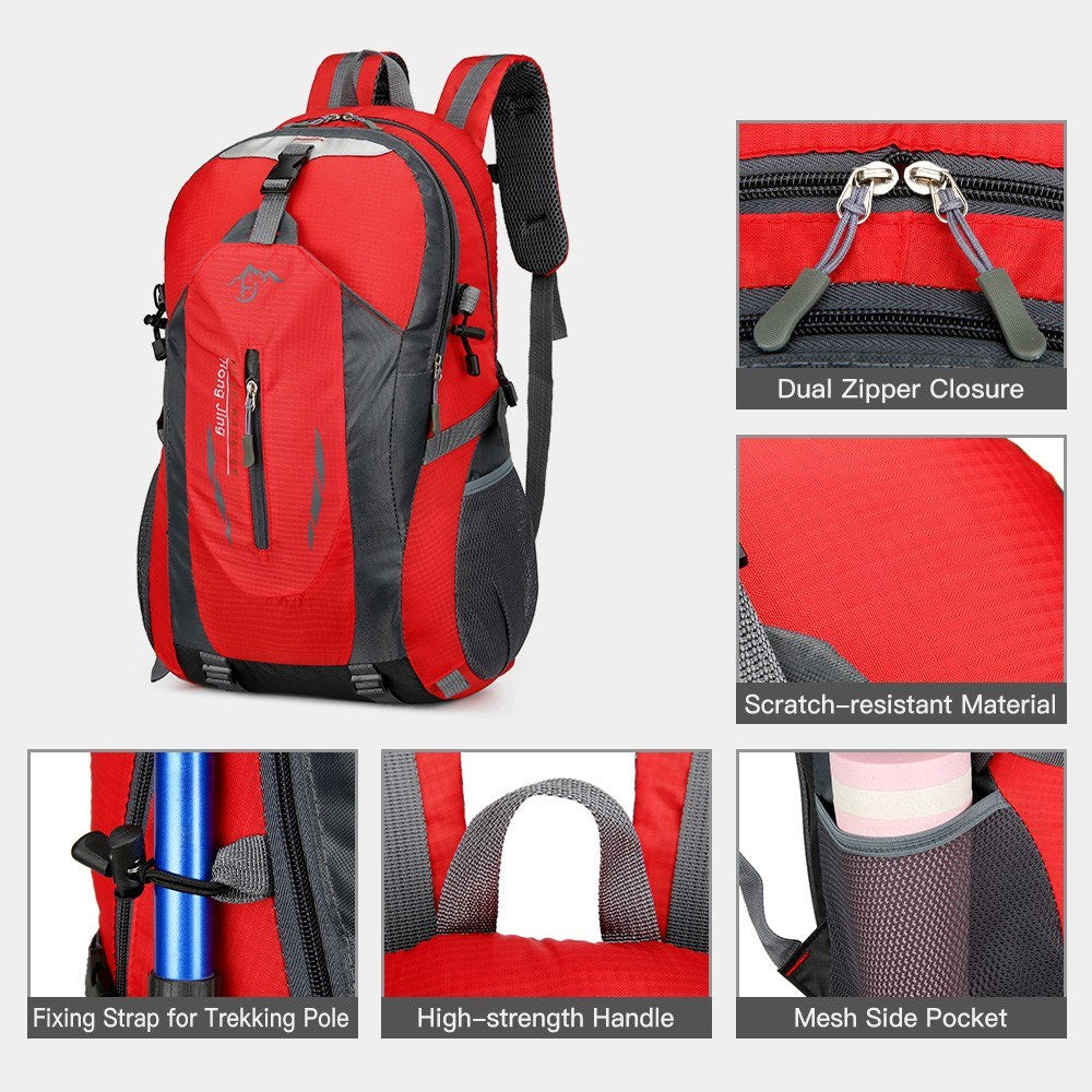 40L Lightweight Waterproof Hiking Daypack Travel Backpack