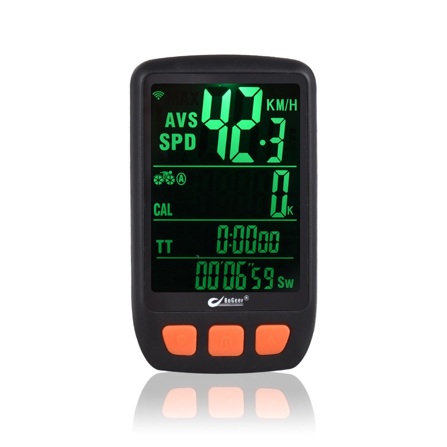 BOGEER Wireless Digital Bike Speedometer with 2.8in LCD Backlight