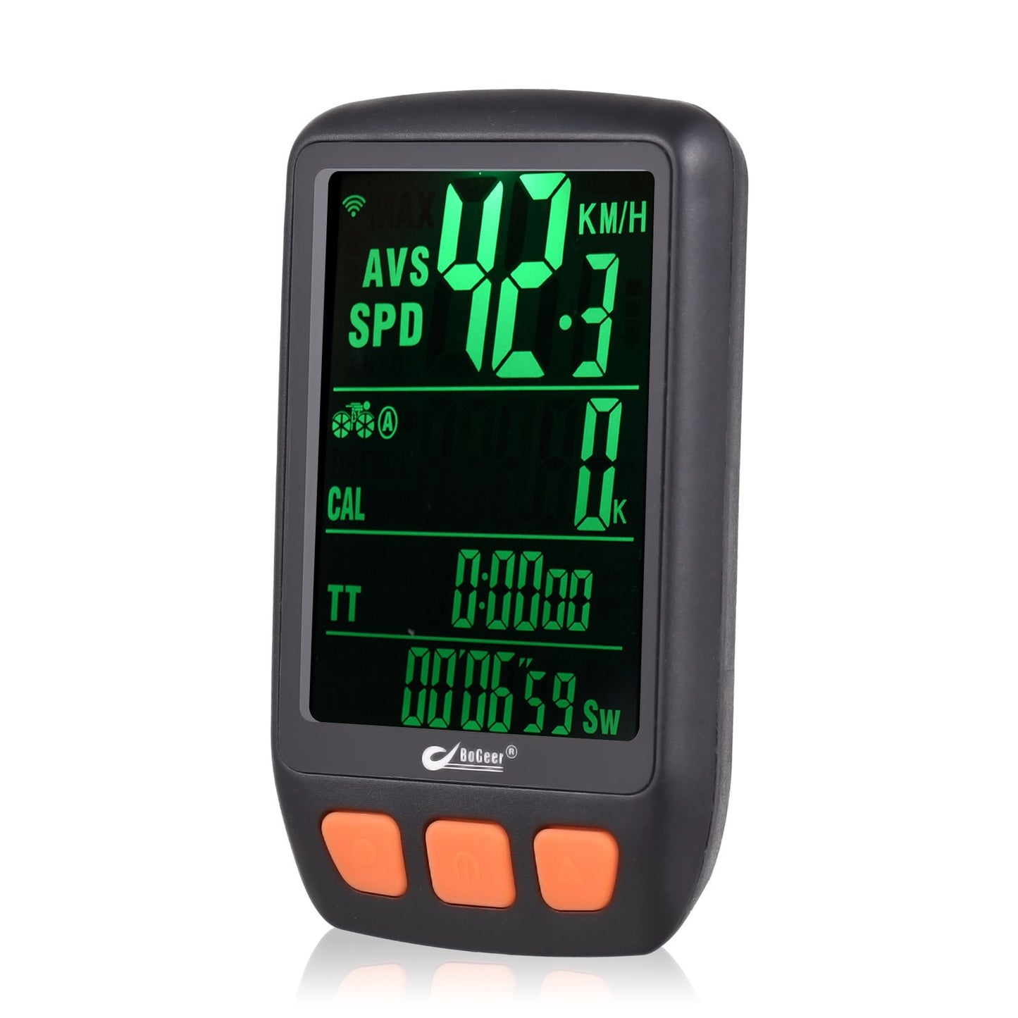 BOGEER Wireless Digital Bike Speedometer with 2.8in LCD Backlight
