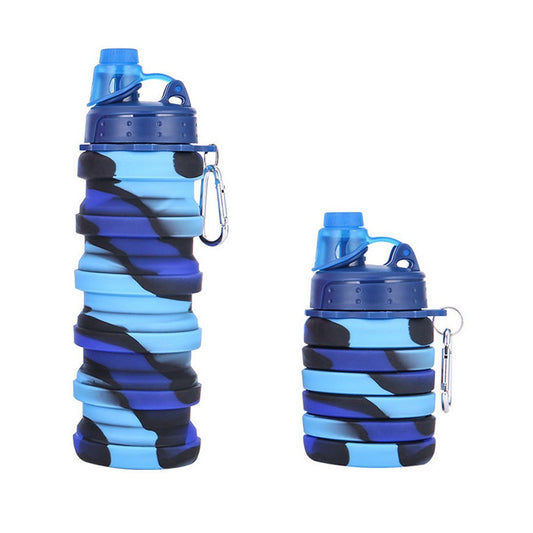 500ml Foldable Silicone Travel Sports Water Bottle