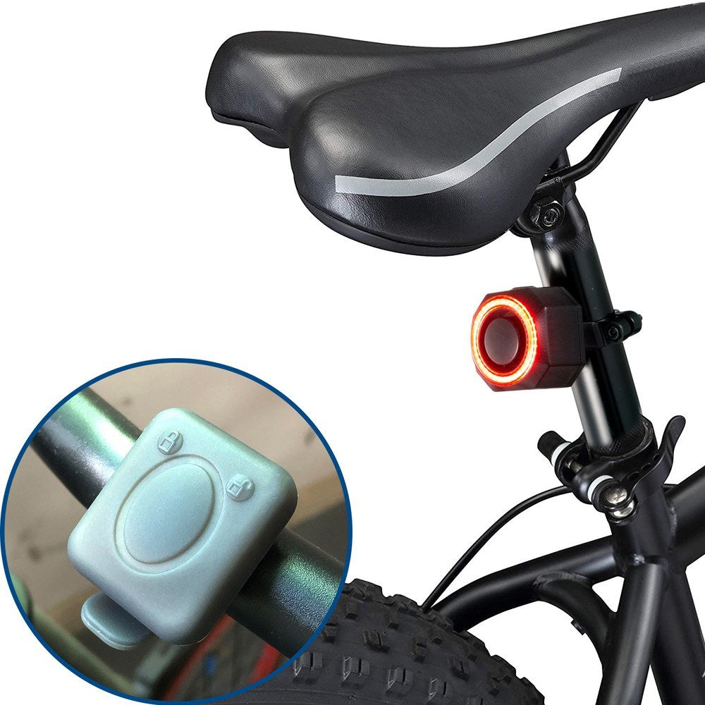 Rechargeable USB Bike Tail Light with Brake Sensor & Alarm