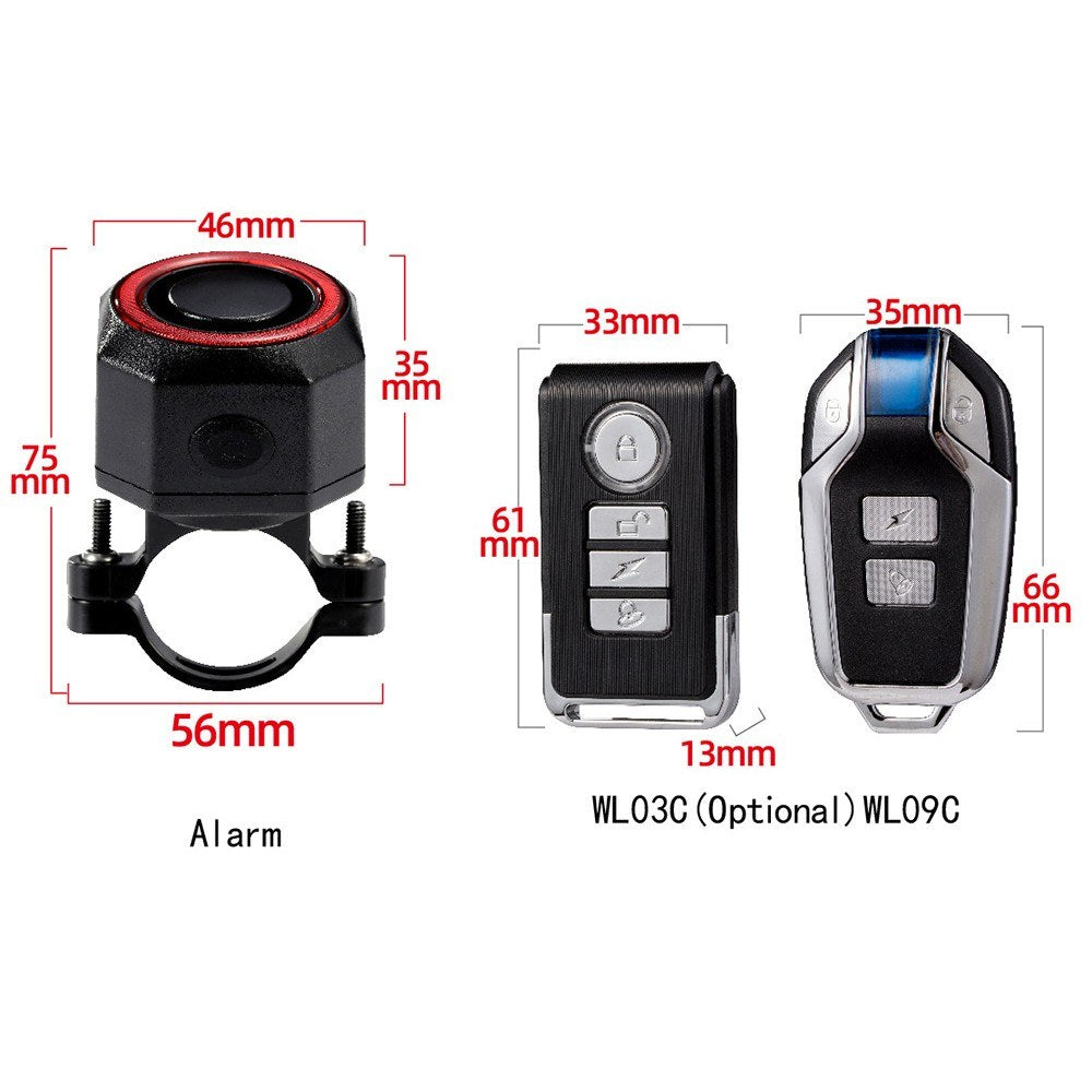 Rechargeable USB Bike Tail Light with Brake Sensor & Alarm