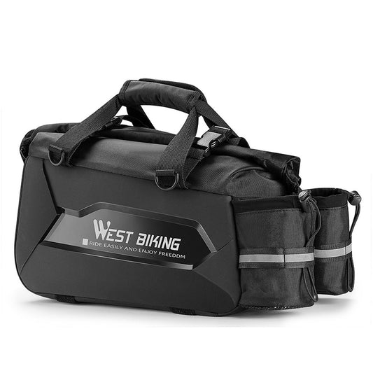WEST BIKING Expandable Bike Rear Seat Bag - Large Capacity Bicycle Rack Storage and Travel Luggage Handbag