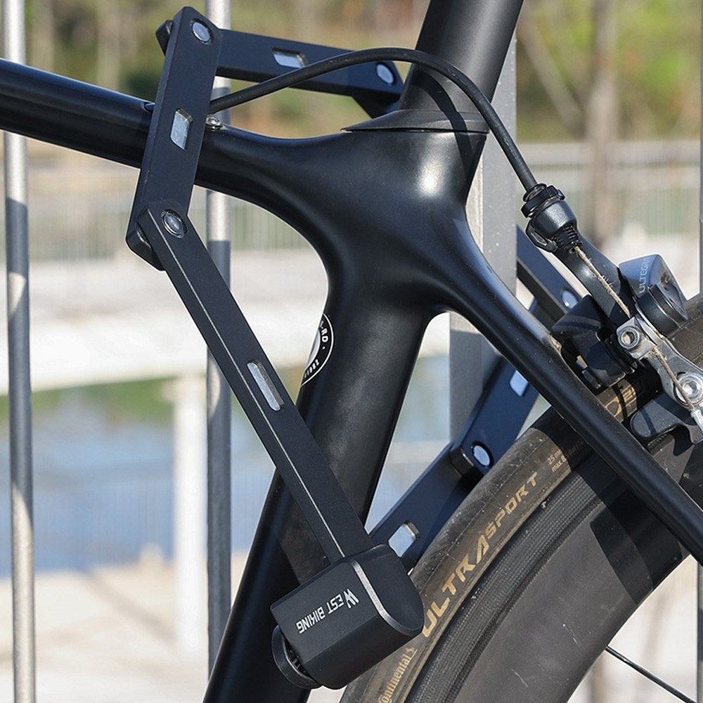 WEST BIKING Foldable Anti-Theft Bike Lock for Electric Bikes, Bicycles, and Motorcycles