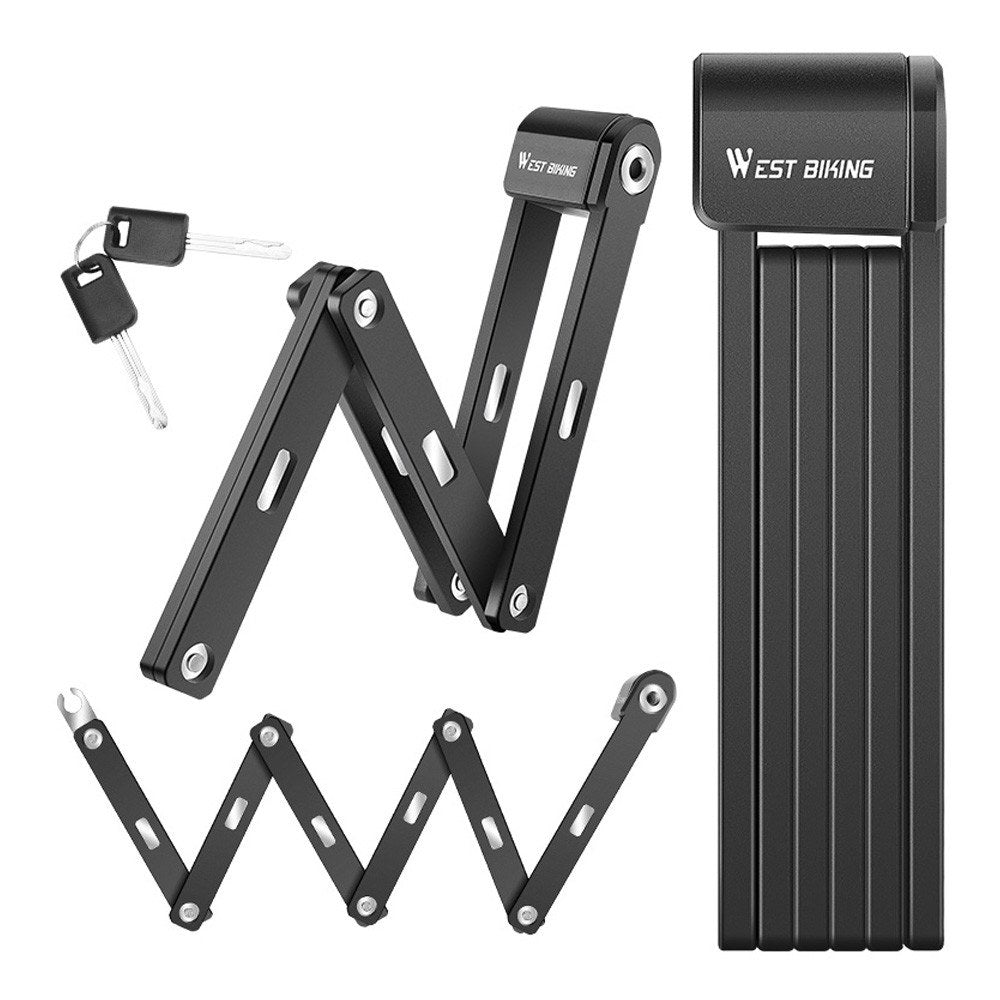WEST BIKING Foldable Anti-Theft Bike Lock for Electric Bikes, Bicycles, and Motorcycles