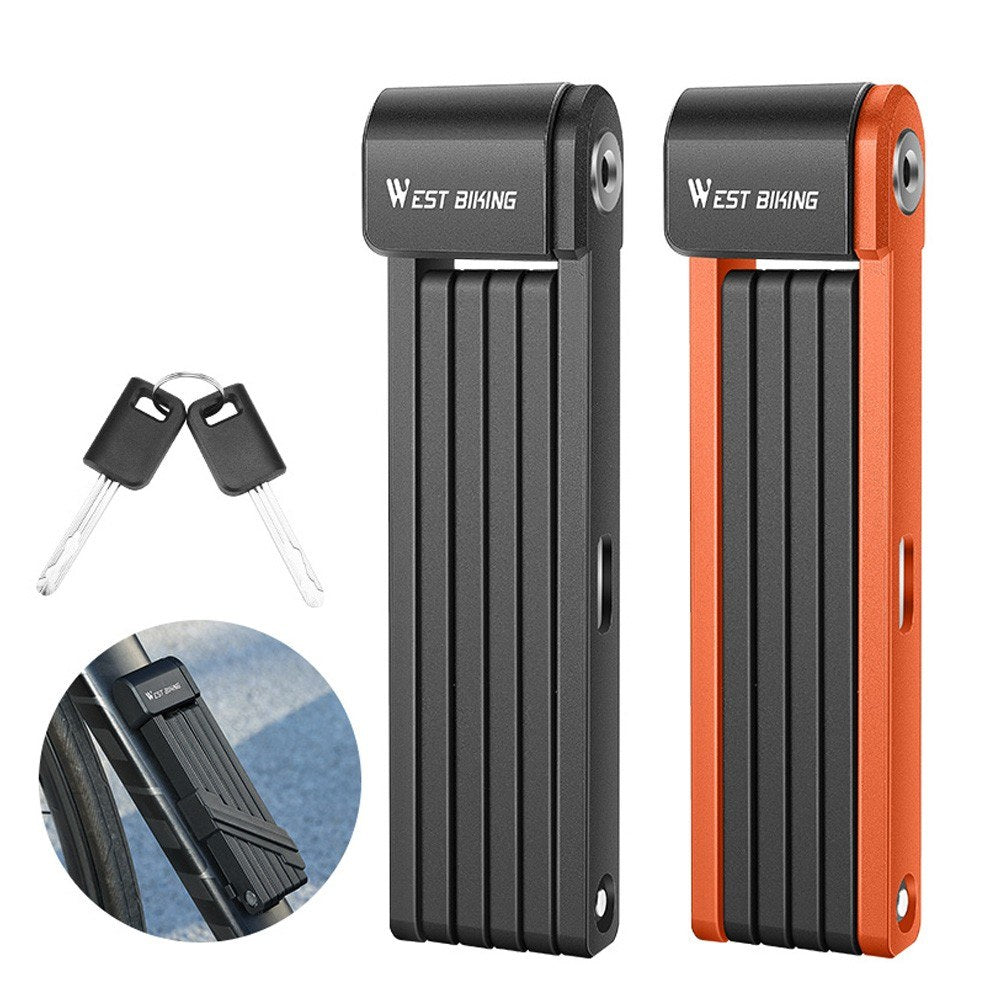 WEST BIKING Foldable Anti-Theft Bike Lock for Electric Bikes, Bicycles, and Motorcycles