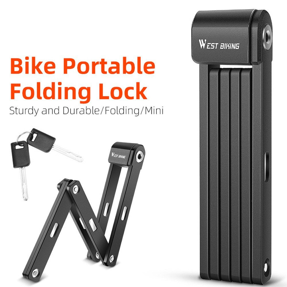 WEST BIKING Foldable Anti-Theft Bike Lock for Electric Bikes, Bicycles, and Motorcycles