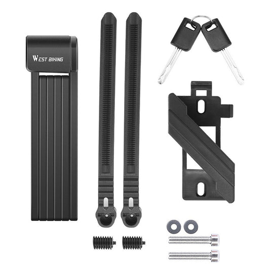 WEST BIKING Foldable Anti-Theft Bike Lock for Electric Bikes, Bicycles, and Motorcycles