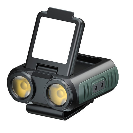 USB Rechargeable Wave Sensing Headlamp - Waterproof Clip-On Hat Light for Camping & Fishing