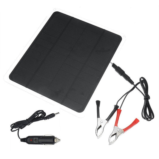 Removable 20W Monocrystalline USB Solar Panel for Camping & Outdoor Activities - Portable Power Recharger for Car, Light, Fan