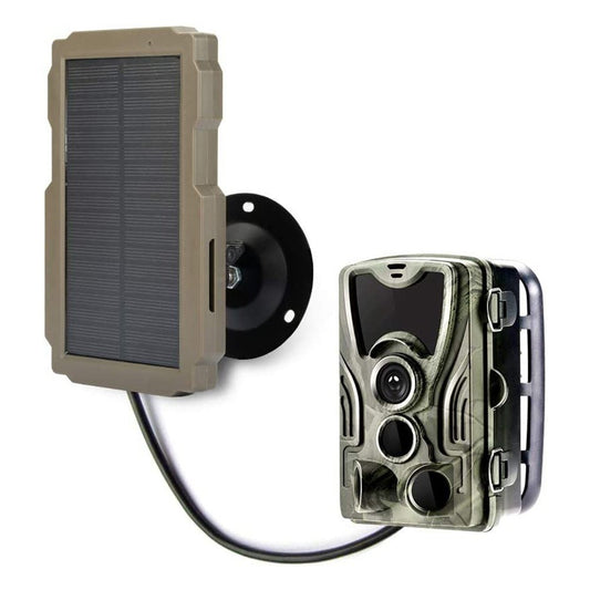 Solar-Powered Trail Game Camera Kit - 3000mAh Rechargeable Charger for Hunting Cameras (6V-12V)