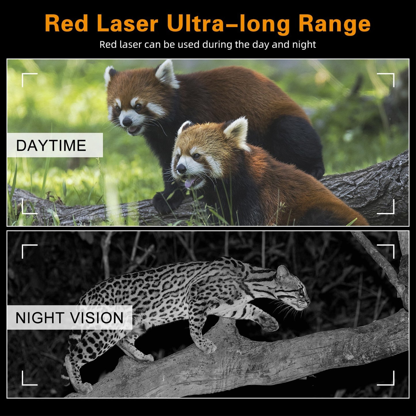 Digital Night Vision Monocular with Cross Cursor & 300m Infrared Scope