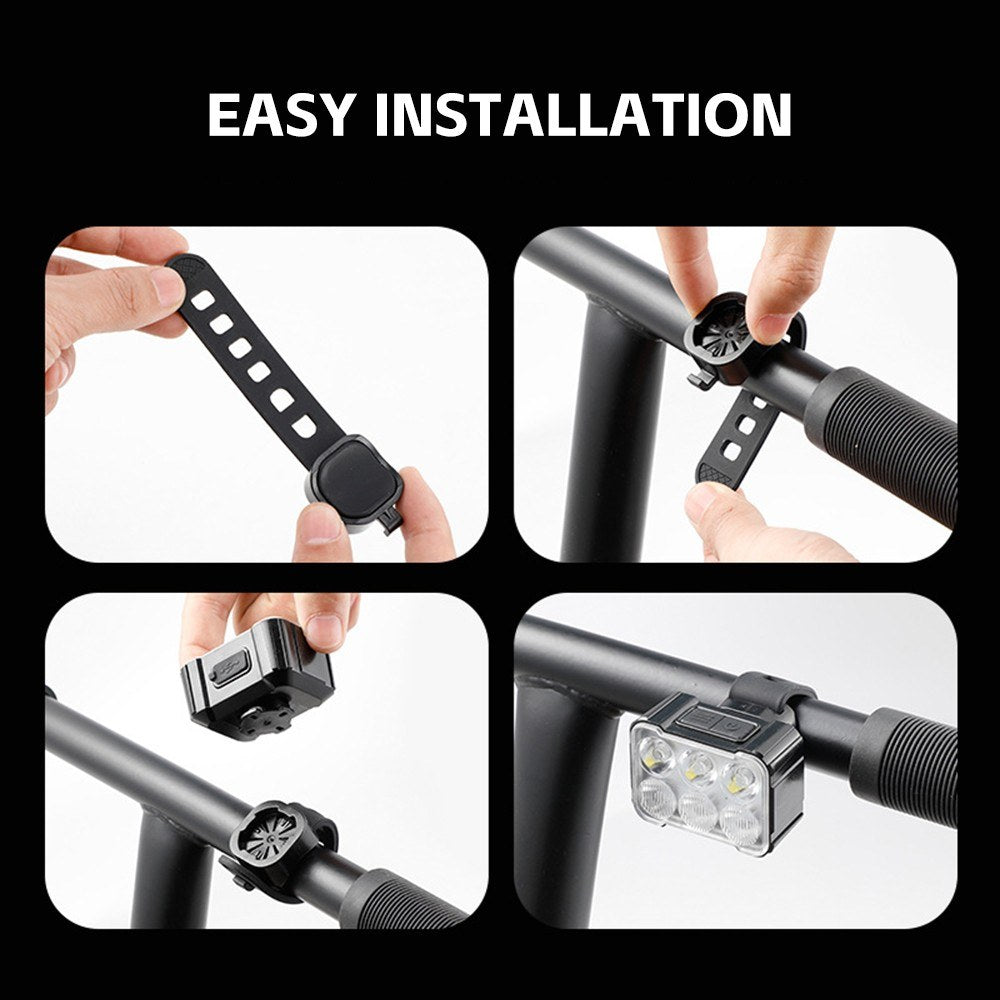 Waterproof Rechargeable Bike Lights Set - Front & Rear for Night Riding