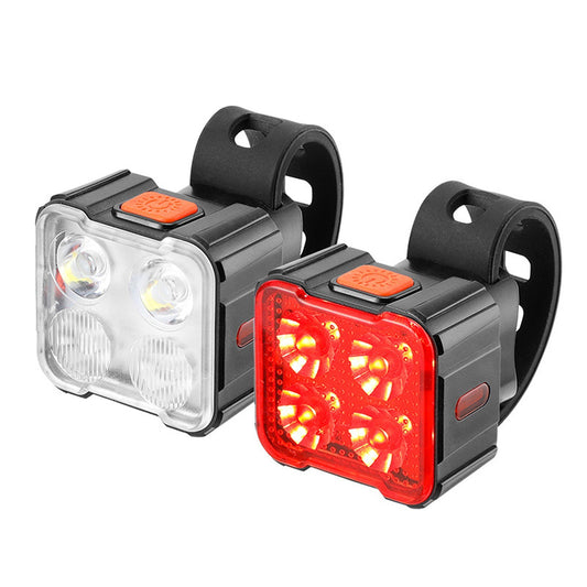 Waterproof Rechargeable Bike Lights Set - Front & Rear for Night Riding