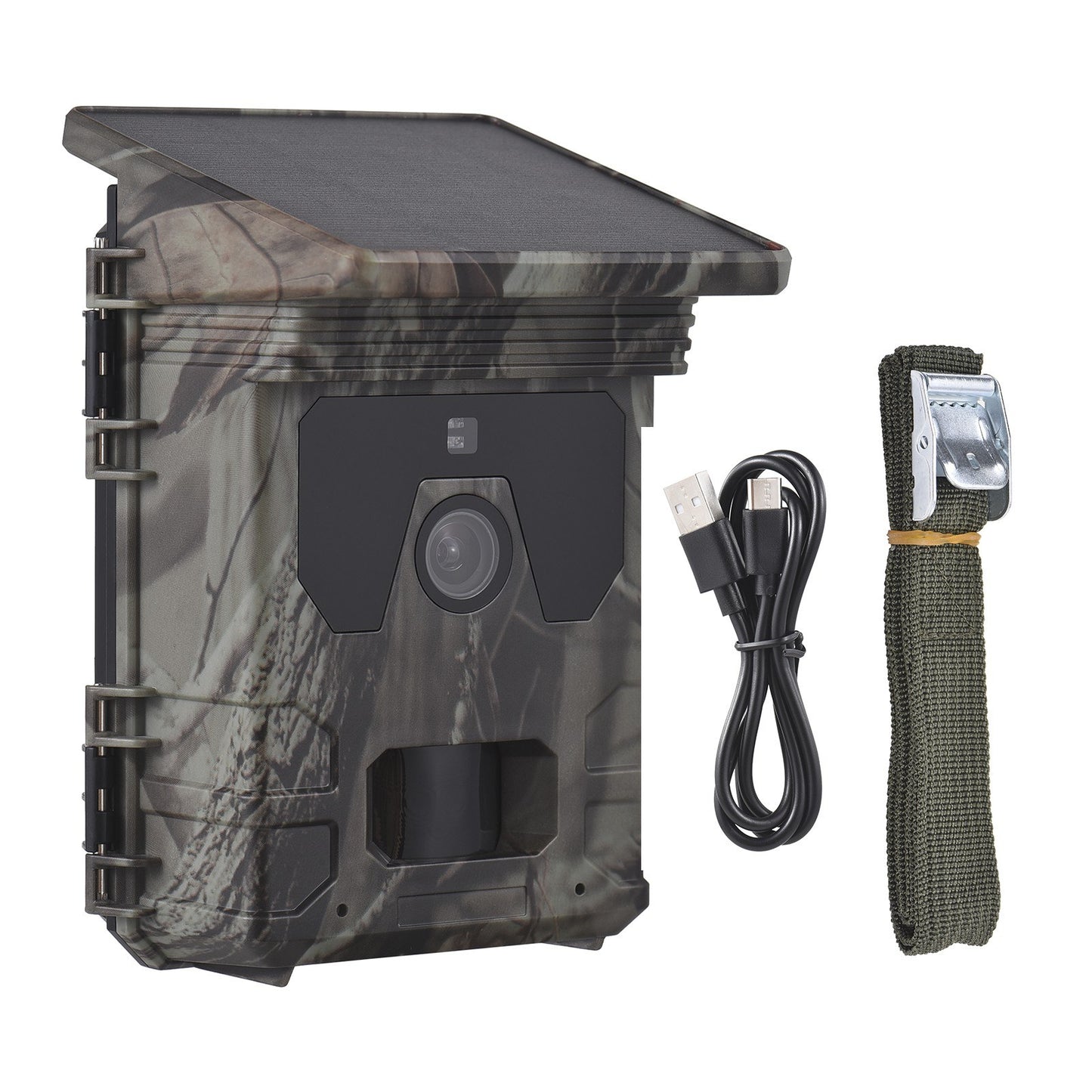 4K 50MP Solar Trail Camera with Night Vision, 120° Detection, 0.5s Trigger, Built-in Battery & 32GB Card