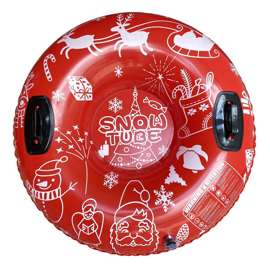 Thickened 35 Inflatable PVC Snow Tube with Handles for Sledding