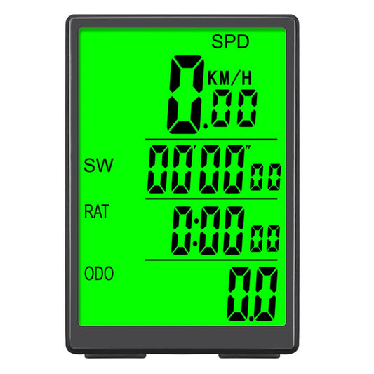 Sunding SD-590 Wireless Bike Computer, Waterproof Speedometer with 3-Inch Green LCD Backlight