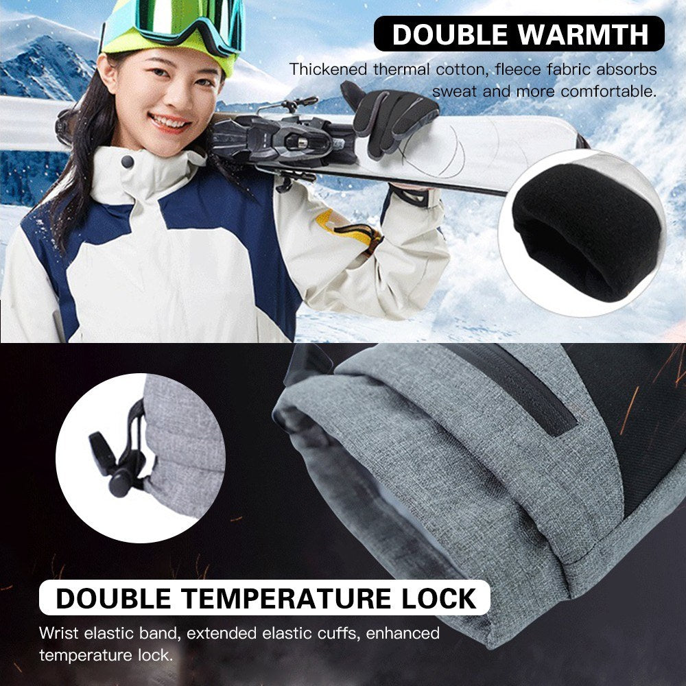 Waterproof & Windproof Touchscreen Ski Snow Gloves for Men & Women - Cycling, Snowboarding, Driving, Outdoor Work