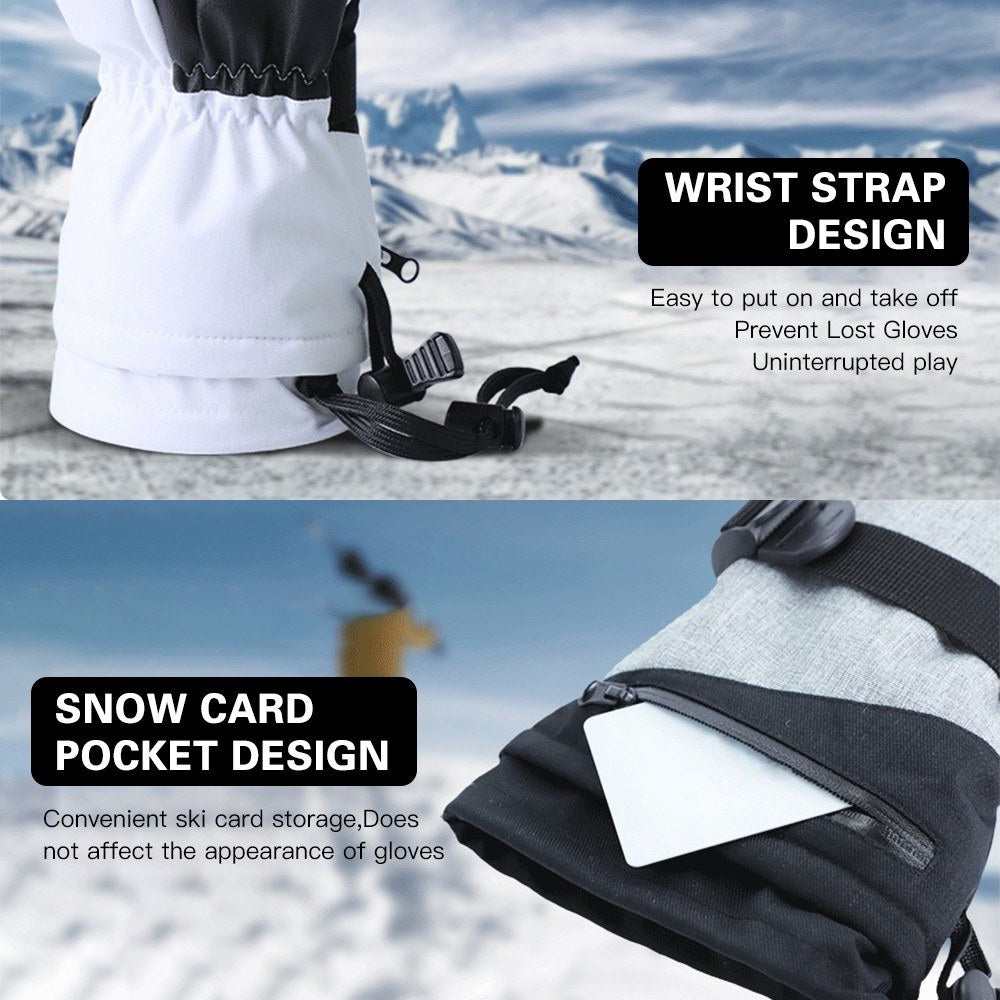 Waterproof & Windproof Touchscreen Ski Snow Gloves for Men & Women - Cycling, Snowboarding, Driving, Outdoor Work
