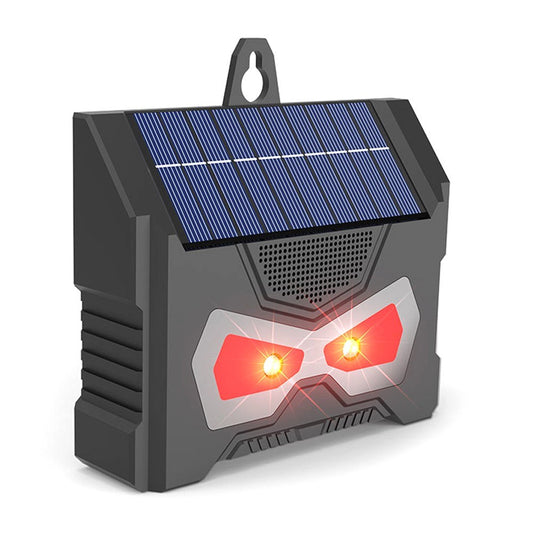 Ultrasonic Solar Animal Repellent with LED Flash - Waterproof Raccoon Deterrent
