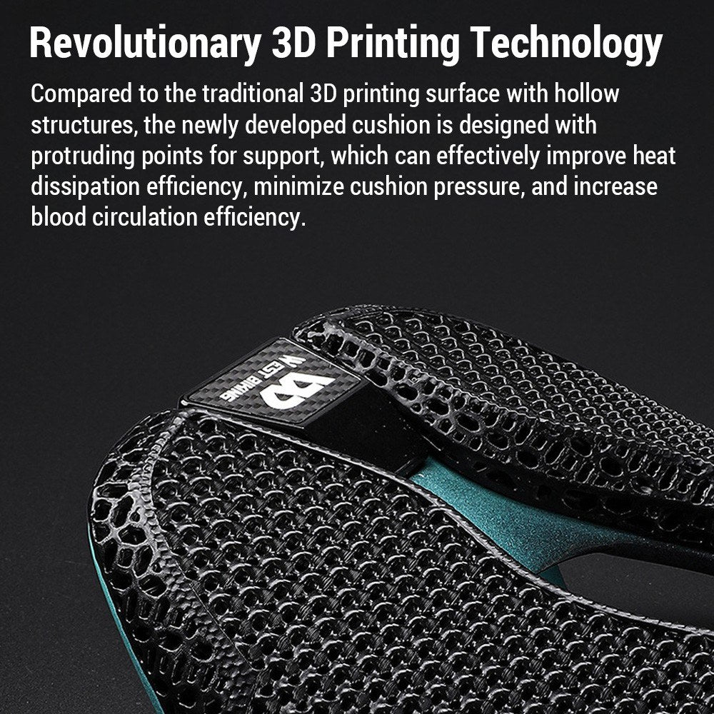 Ultralight 3D Printed Carbon Fiber Bicycle Saddle - Breathable Road Bike Seat by WEST BIKING