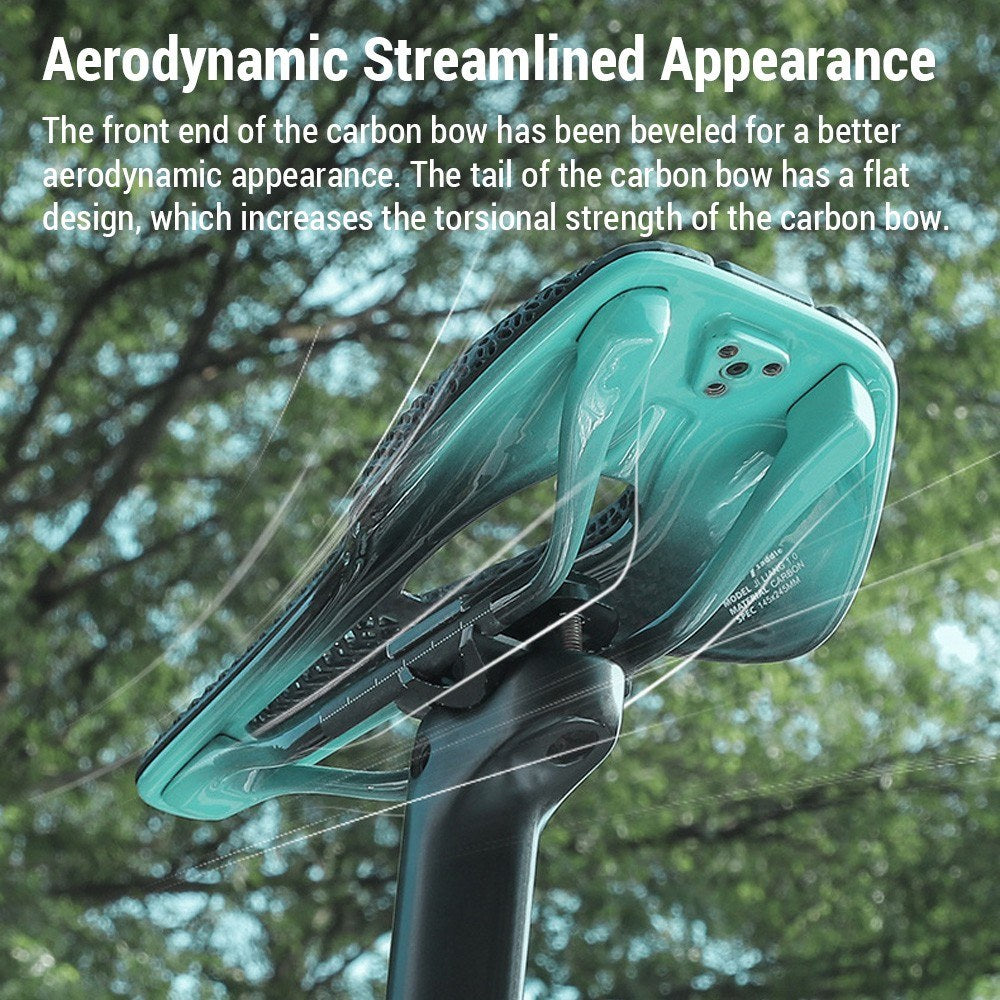 Ultralight 3D Printed Carbon Fiber Bicycle Saddle - Breathable Road Bike Seat by WEST BIKING