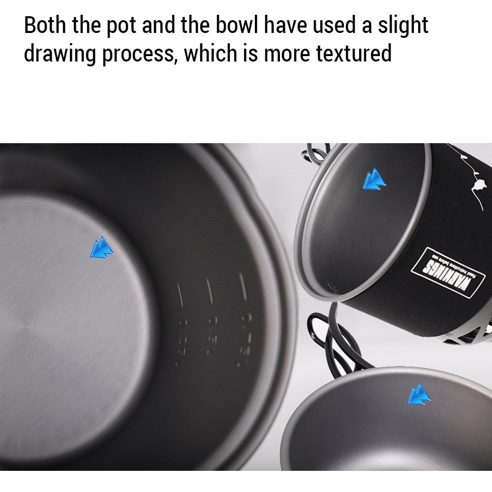 Portable Windproof Camping Stove and Cookware Set