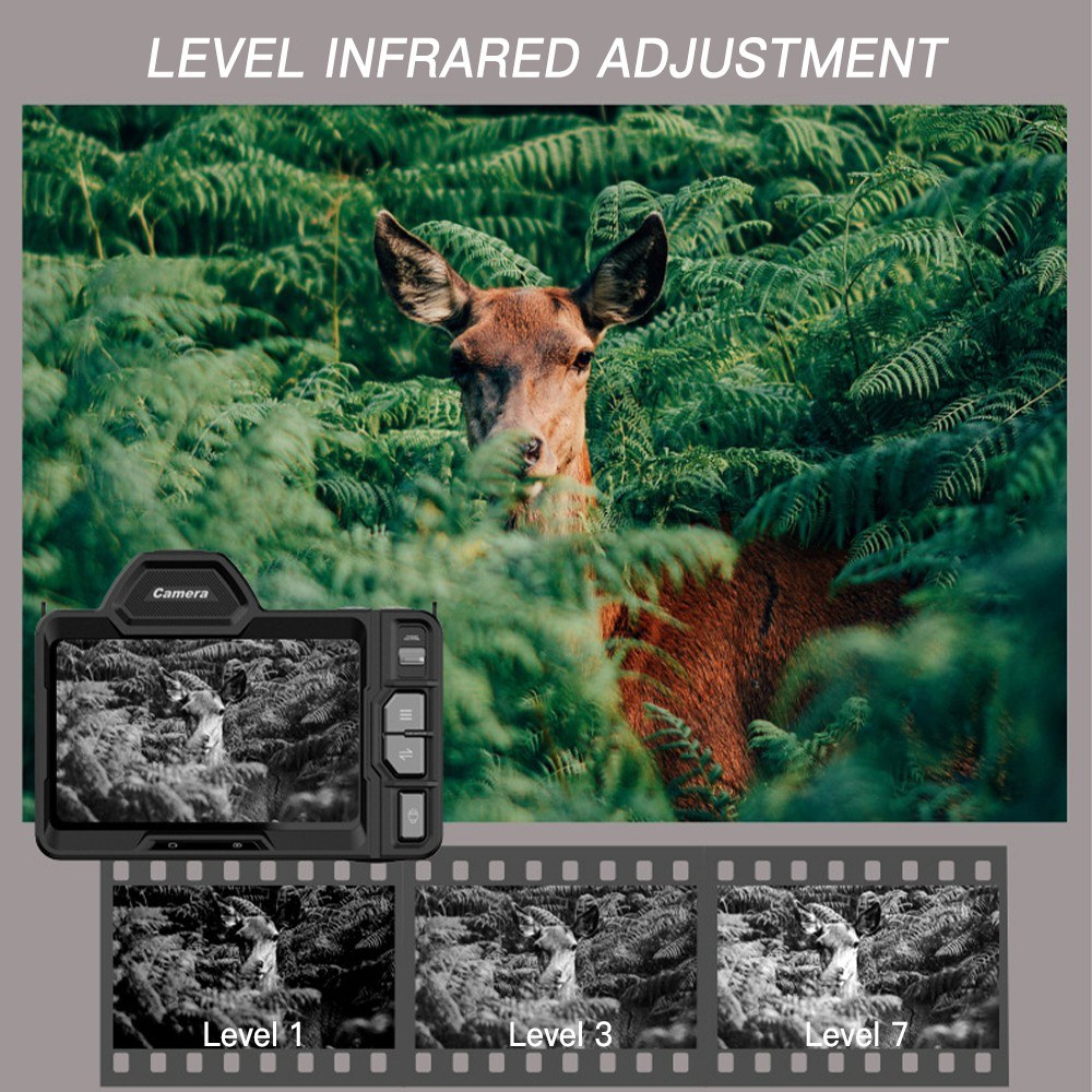 Night Vision Goggles with 4.2-Inch OLED Screen, 4K 40MP Camera, 7-Level Infrared, 10X Zoom, 5G WiFi, 64GB Memory Card