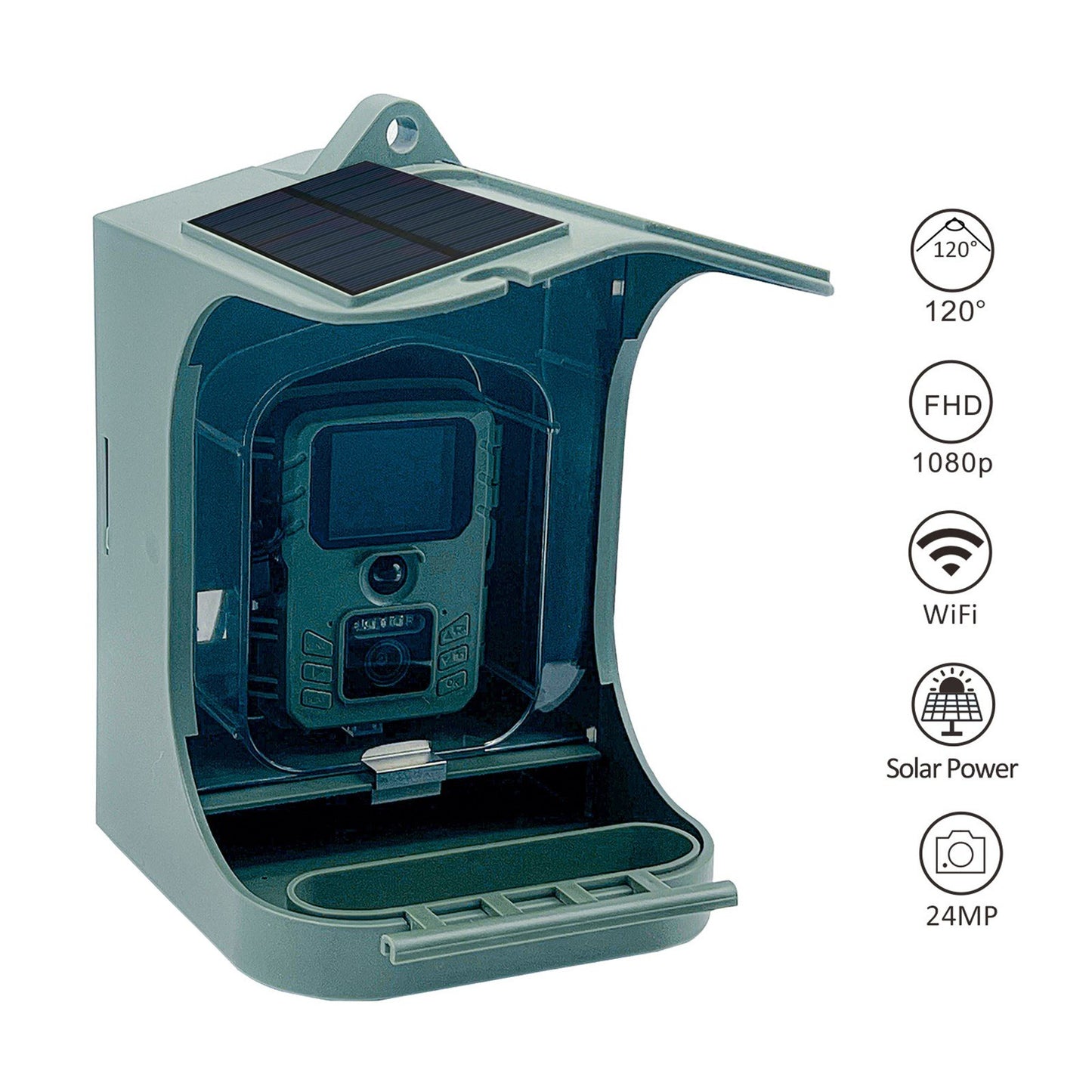 1080P Solar WiFi Smart Bird Feeder Camera - Wireless & Waterproof Bird Watching