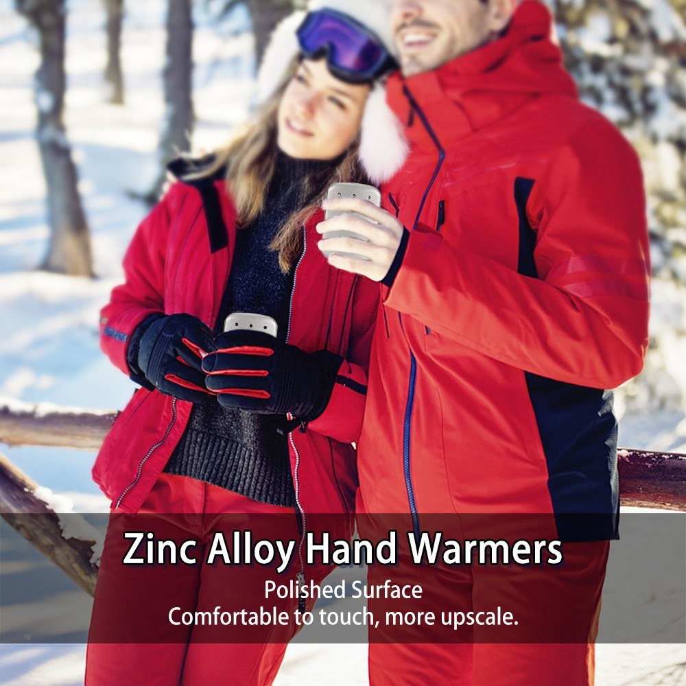 Portable Metal Pocket Hand Warmer with Pouch for Outdoor Activities