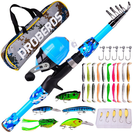 PROBEROS Retractable Offshore Fishing Rod & Reel Kit