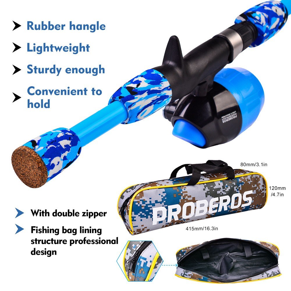 PROBEROS Retractable Offshore Fishing Rod & Reel Kit