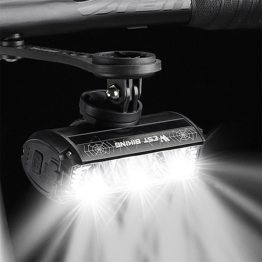 WEST BIKING 1750 Lumen Aluminum USB Rechargeable Road Bike Handlebar Light