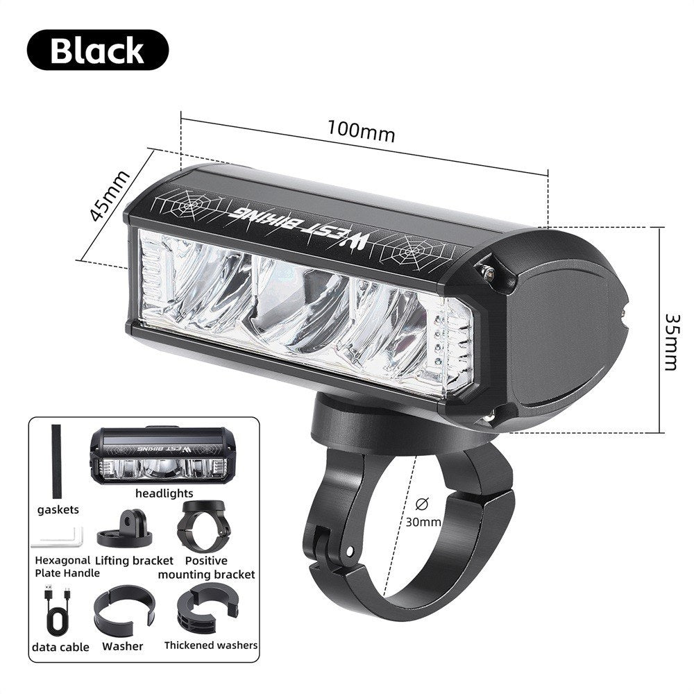 WEST BIKING 1750 Lumen Aluminum USB Rechargeable Road Bike Handlebar Light