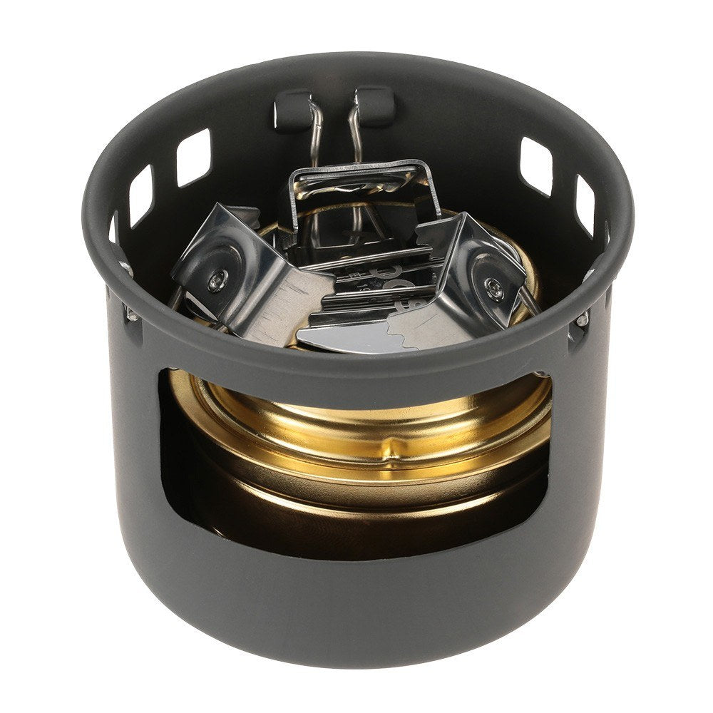 ALOCS Portable Camping Alcohol Stove with Bracket Support Set