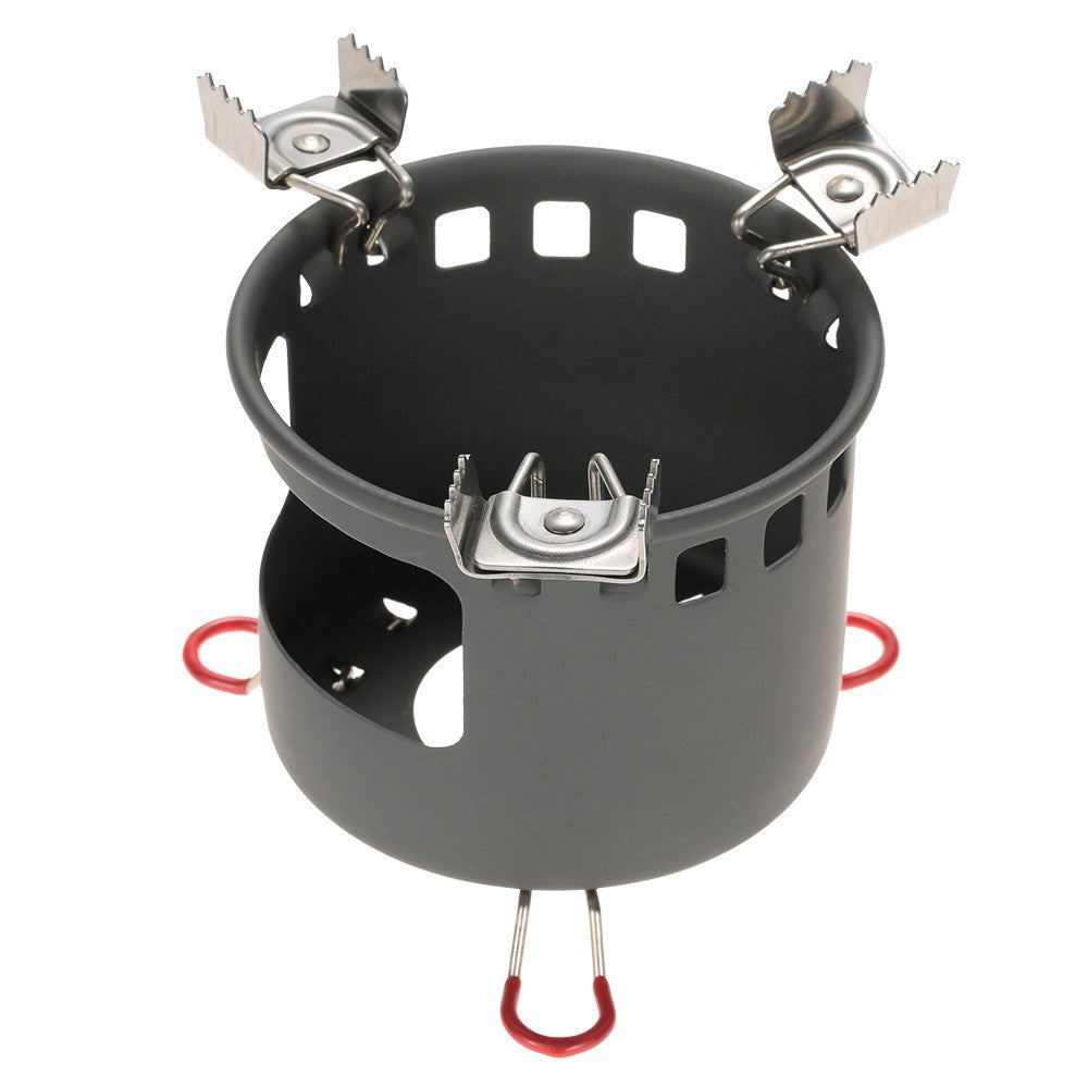 ALOCS Portable Camping Alcohol Stove with Bracket Support Set