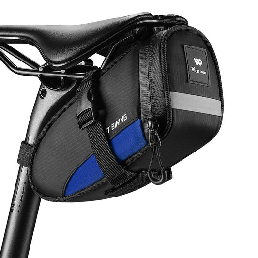 WEST BIKING Waterproof Bike Saddle Bag - Large Capacity Under Seat Quick Release Cycling Storage