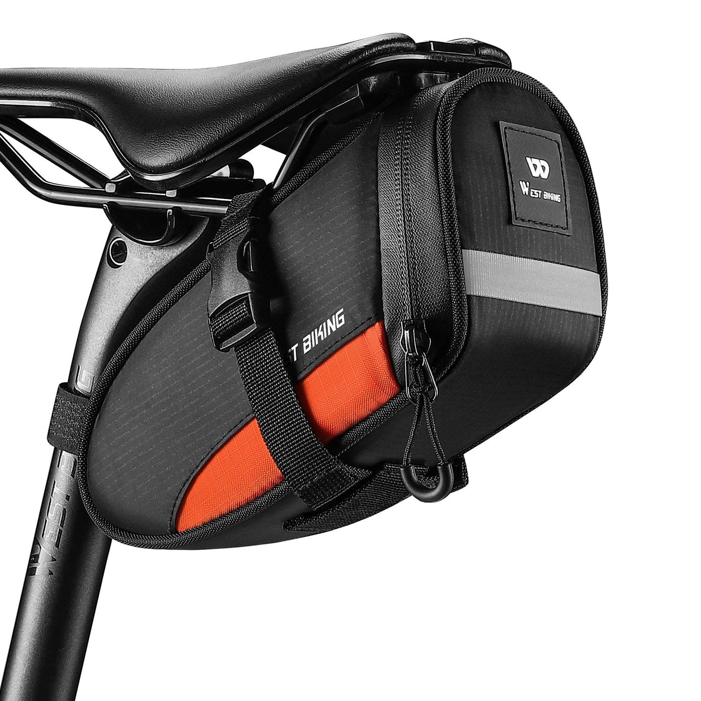WEST BIKING Waterproof Bike Saddle Bag - Large Capacity Under Seat Quick Release Cycling Storage